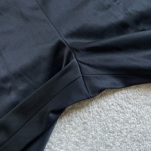 Chelsea Mak Black Satin Bermuda Shorts - Picture 3 of 5